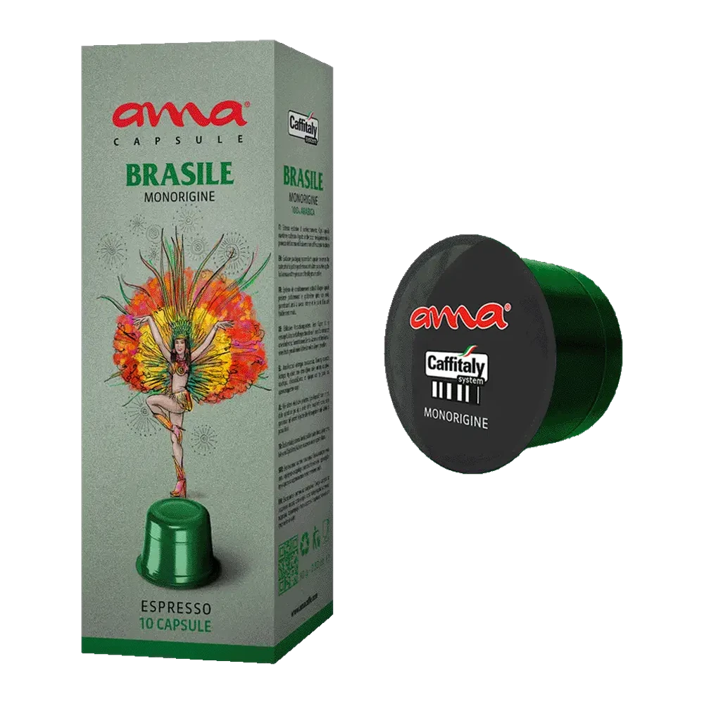Ama Caffe, Kapsulë Monorigine Brasile, 10 x 8 g